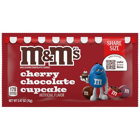 M&M's Cherry Chocolate Cupcake, Chocolate Candy Bag