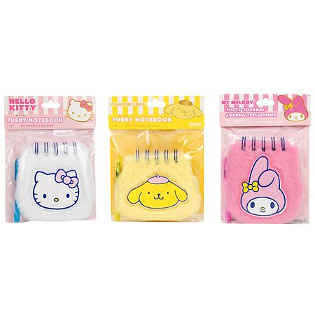 Hello Kitty Furry Notebook Assortment, Available in 3 Themes