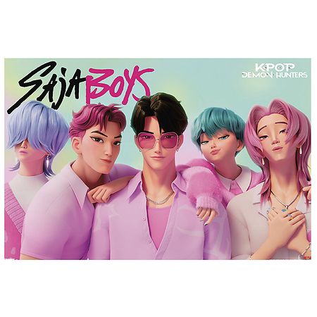 Trends International K-Pop Demon Hunters Saja Boys Rolled Poster 22.375" x 34"