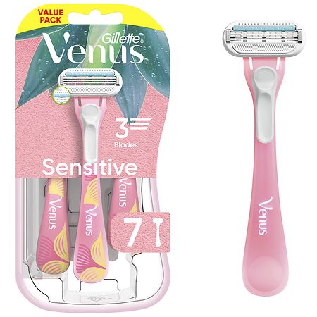 Gillette Venus Sensitive Women's Disposable Razor with A Touch of Aloe