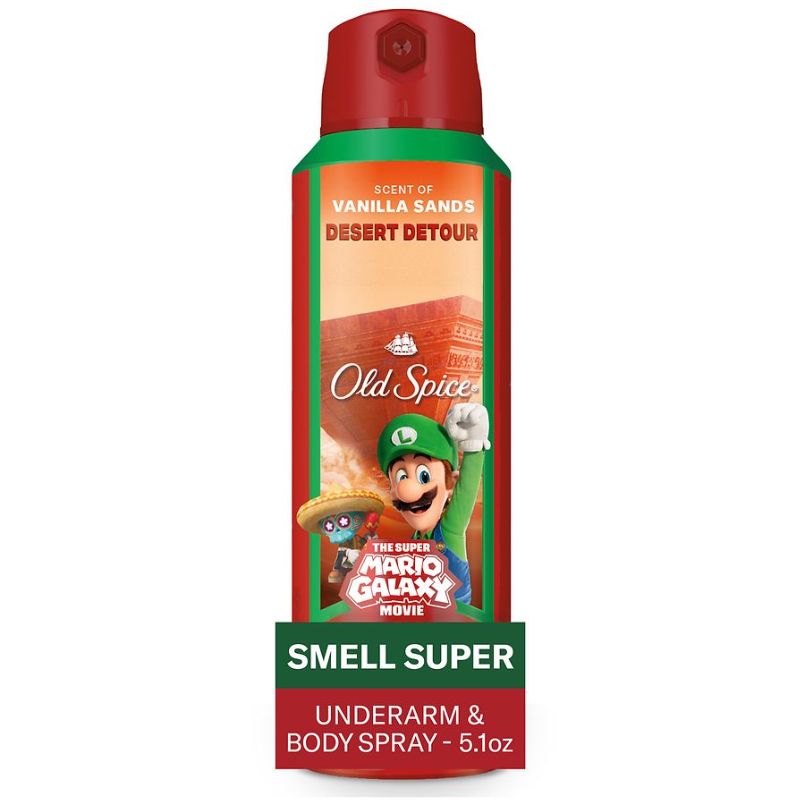Old Spice The Super Mario Galaxy Movie, Desert Detour Men's Body Spray Vanilla Sands