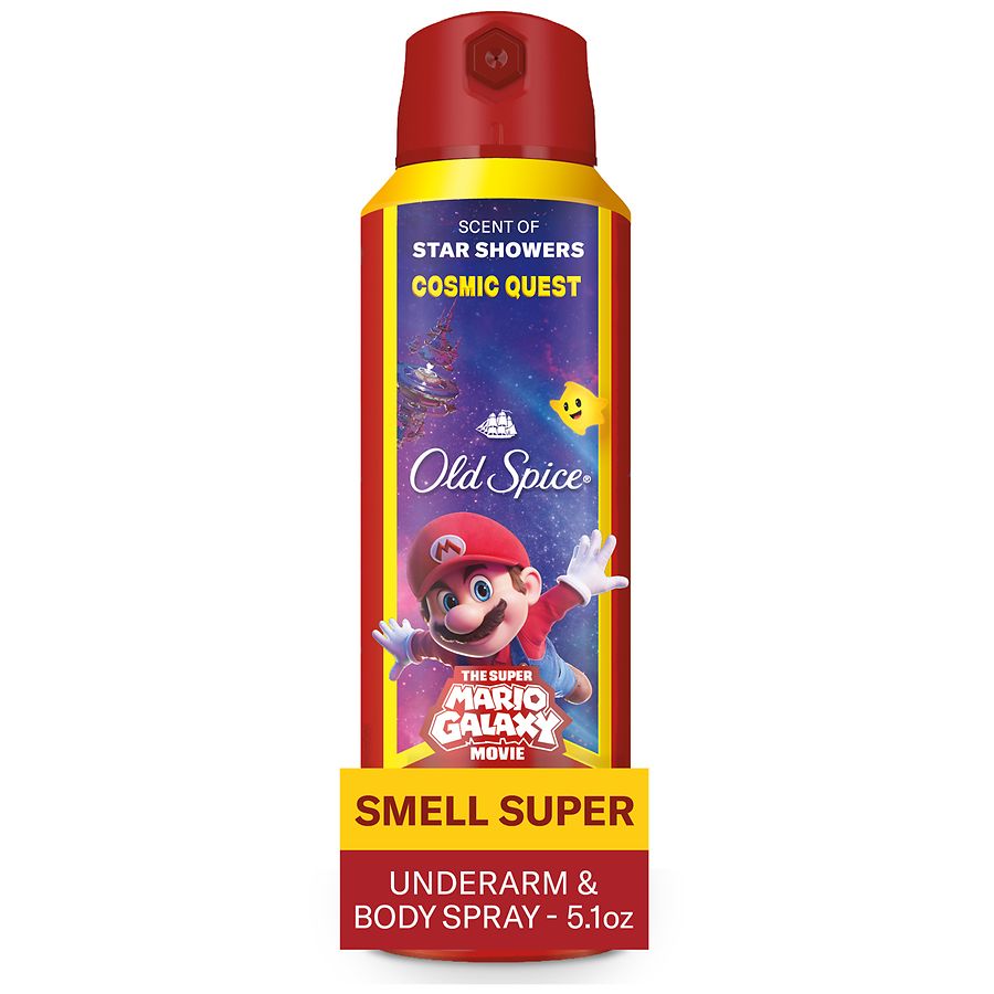 Old Spice Men's Body Spray, Cosmic Quest, The Super Mario Galaxy Movie Star Showers
