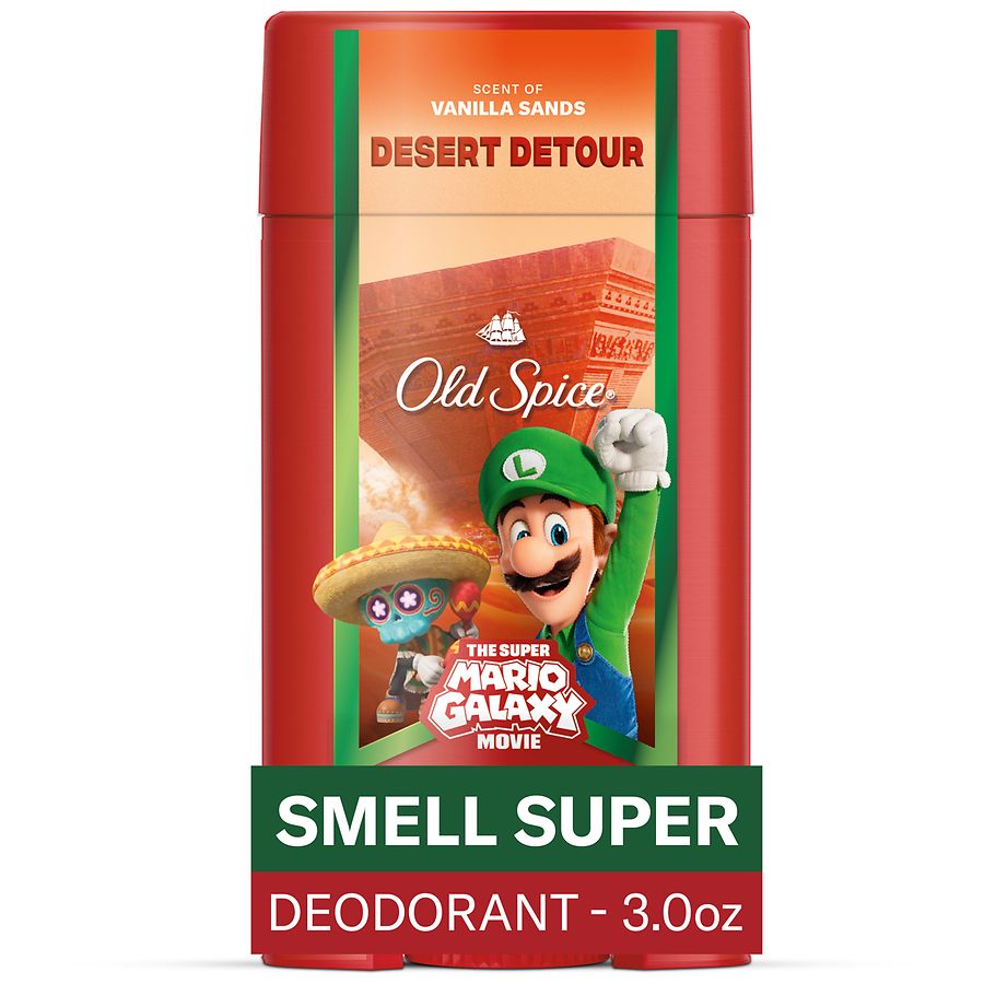 Old Spice Men's Deodorant, Desert Detour, Old Spice x The Super Mario Galaxy Movie Vanilla Sands