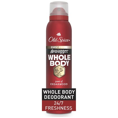 Old Spice Whole Body Deodorant for Men, Aluminum Free Spray for 24/ 7 Freshness Cedarwood