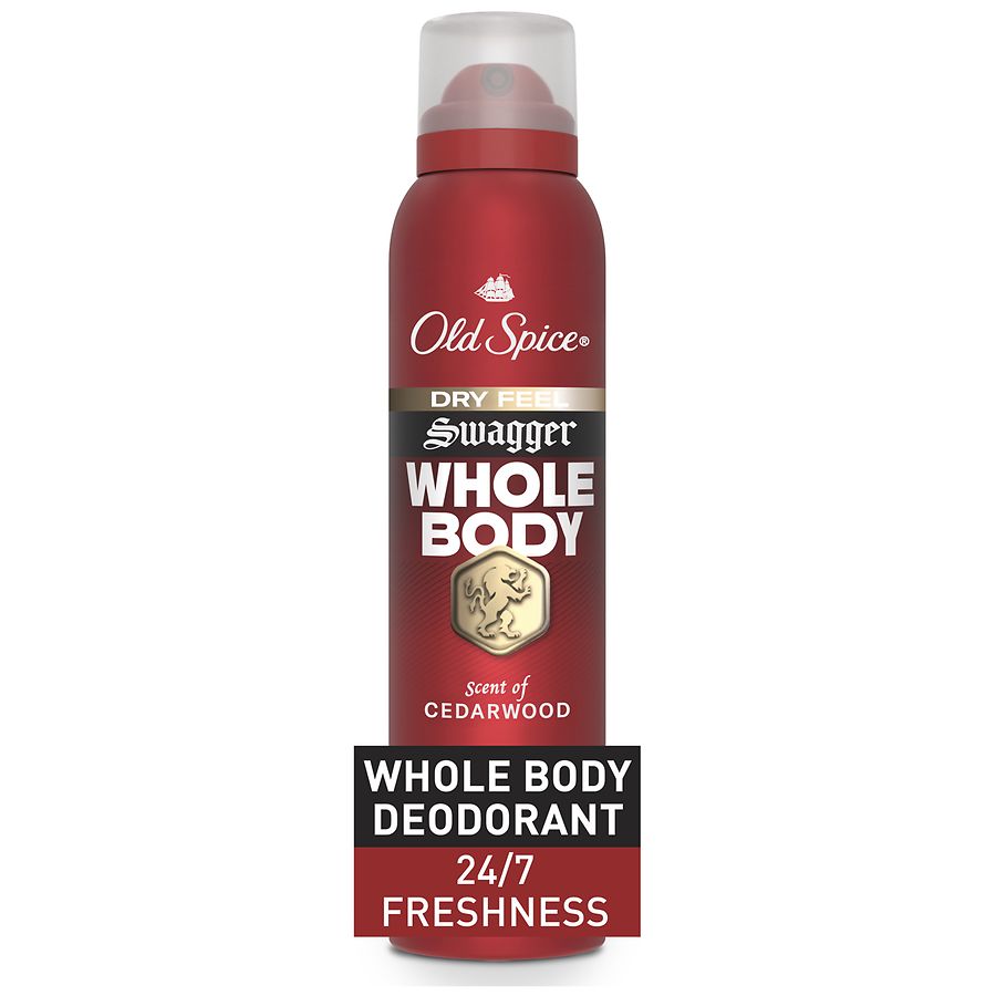 Old Spice Whole Body Deodorant for Men, Aluminum Free Spray for 24/7 Freshness Cedarwood