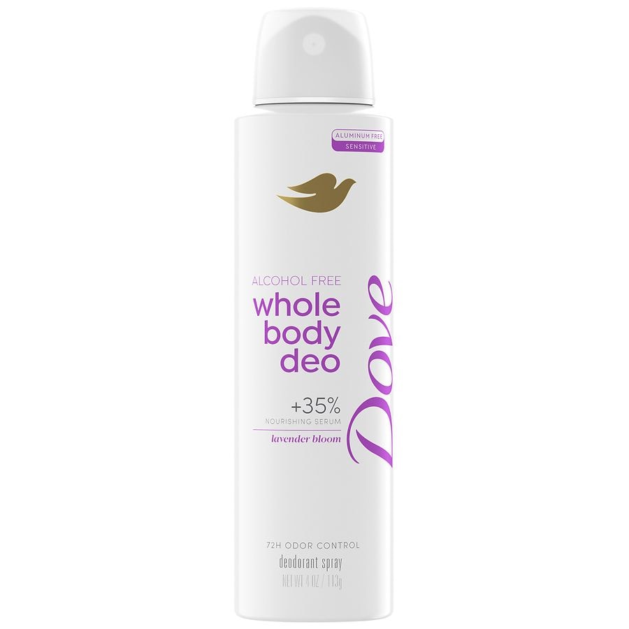 Dove Whole Body Deo Alcohol Free Deodorant Spray for Women Lavender Bloom