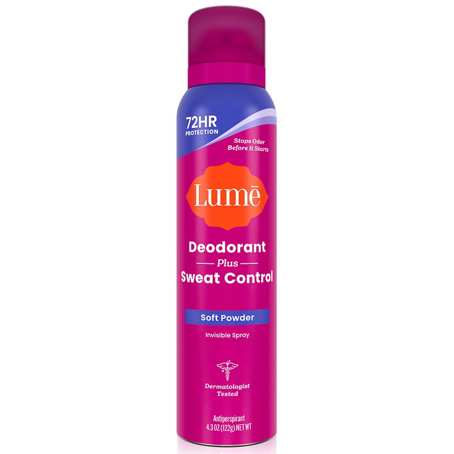 Lume Deodorant Plus Sweat Control Spray Soft Powder