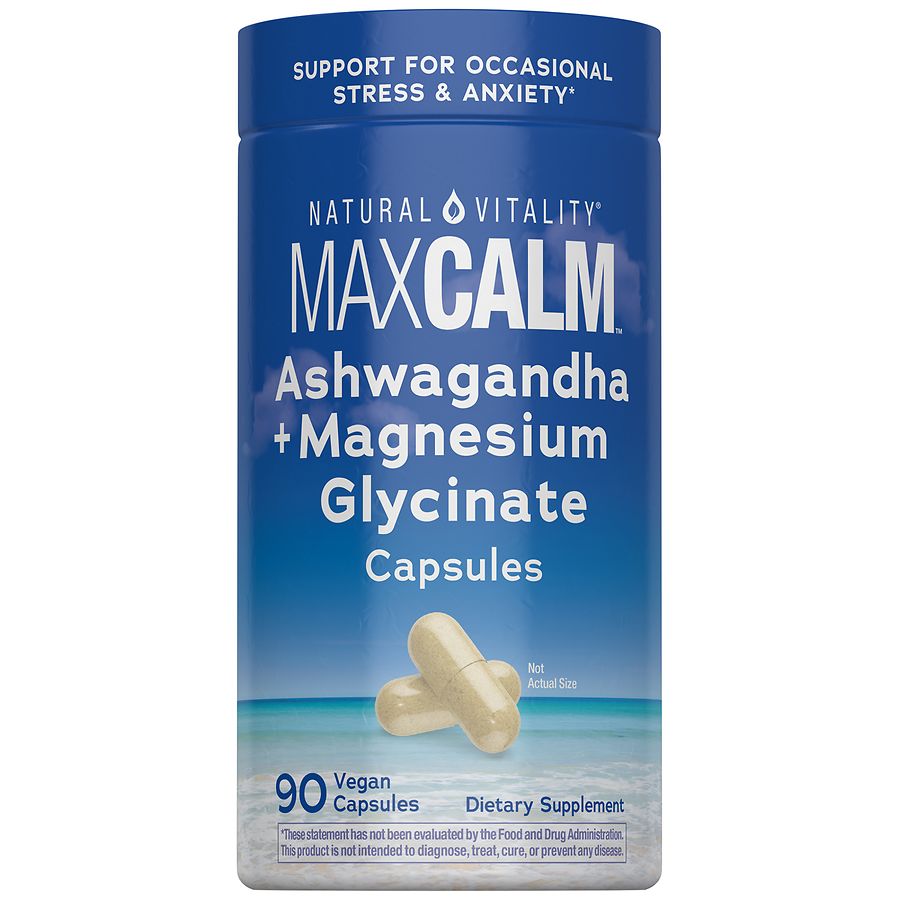 Natural Vitality CALM Magnesium Sensoril Ashwa Capsules | Walgreens