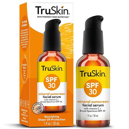 TruSkin SPF-30 Mineral Sunscreen Facial Serum with Vitamin C