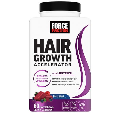 Force Factor Hair Growth Accelerator Soft Chews Berry Blast