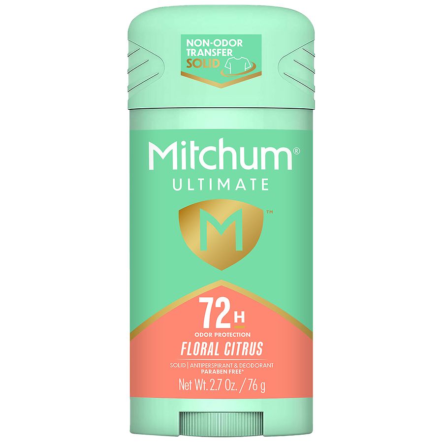 Mitchum Ultimate 72H Odor Protection Women's Antiperspirant & Deodorant Invisible Solid Floral Citrus
