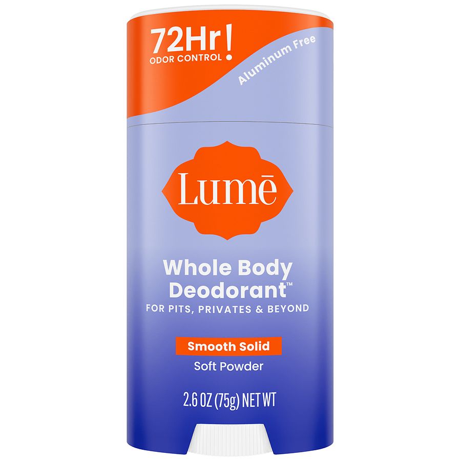 Lume Deodorant Plus Sweat Control, Smooth Solid Stick Soft Powder