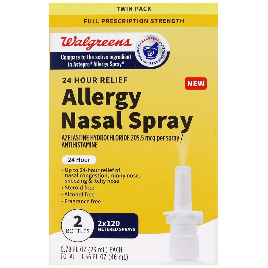 Walgreens 24 Hour Relief Allergy Azelastine Hydrochloride 205.5 mcg Nasal Spray