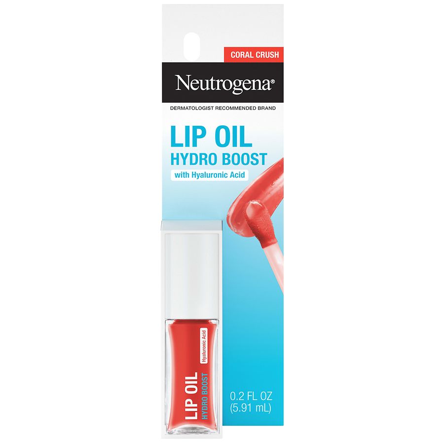 Neutrogena Hydro Boost Tinted Lip Oil with Hyaluronic Acid Coral Crush