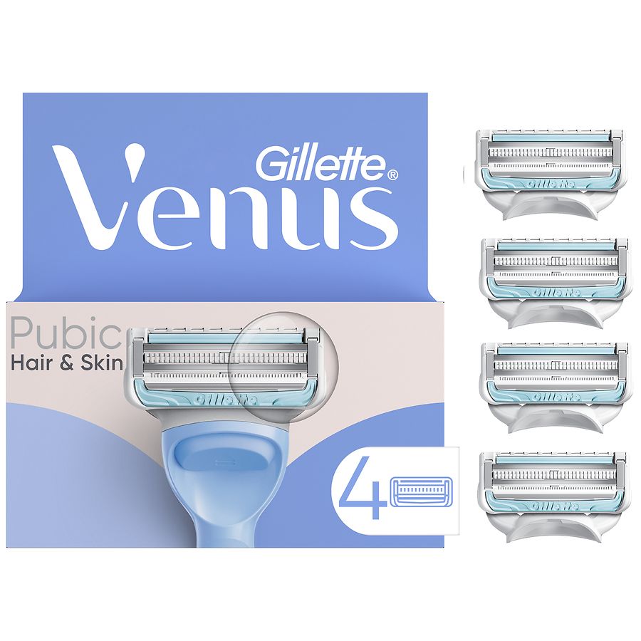 Gillette Venus Pubic Hair & Skin Razor Blade Refills, Bikini Line Razor Heads