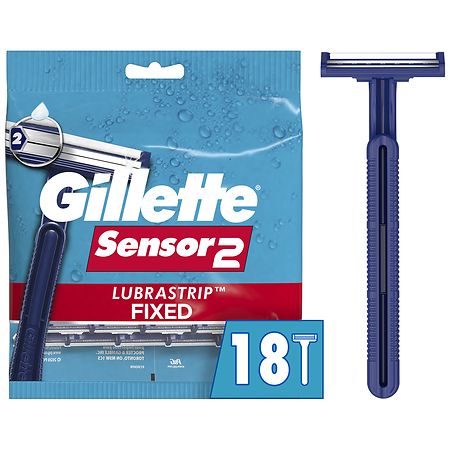 Gillette Sensor2 Fixed Head Men's Disposable Razors Blue