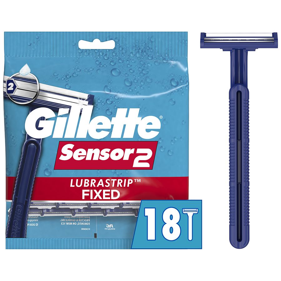 Gillette Sensor2 Fixed Head Men's Disposable Razors Blue | Walgreens