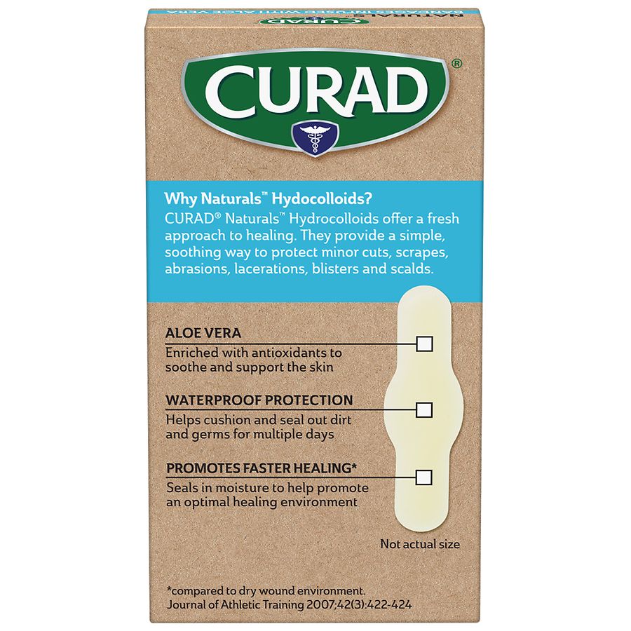 hydrocolloid dressing walgreens Smart-Heal Waterproof Bandages Curad Naturals Aloe Vera Hydrocolloid
