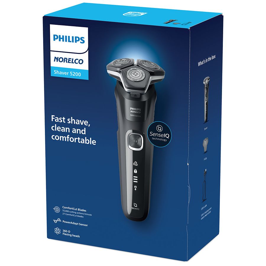 Philips Norelco Shaver 5200 Rechargeable Wet/Dry Shaver & Pop-Up