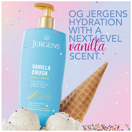 Jergens Shea Fushion Scented Body Lotion, Moisturizer Vanilla
