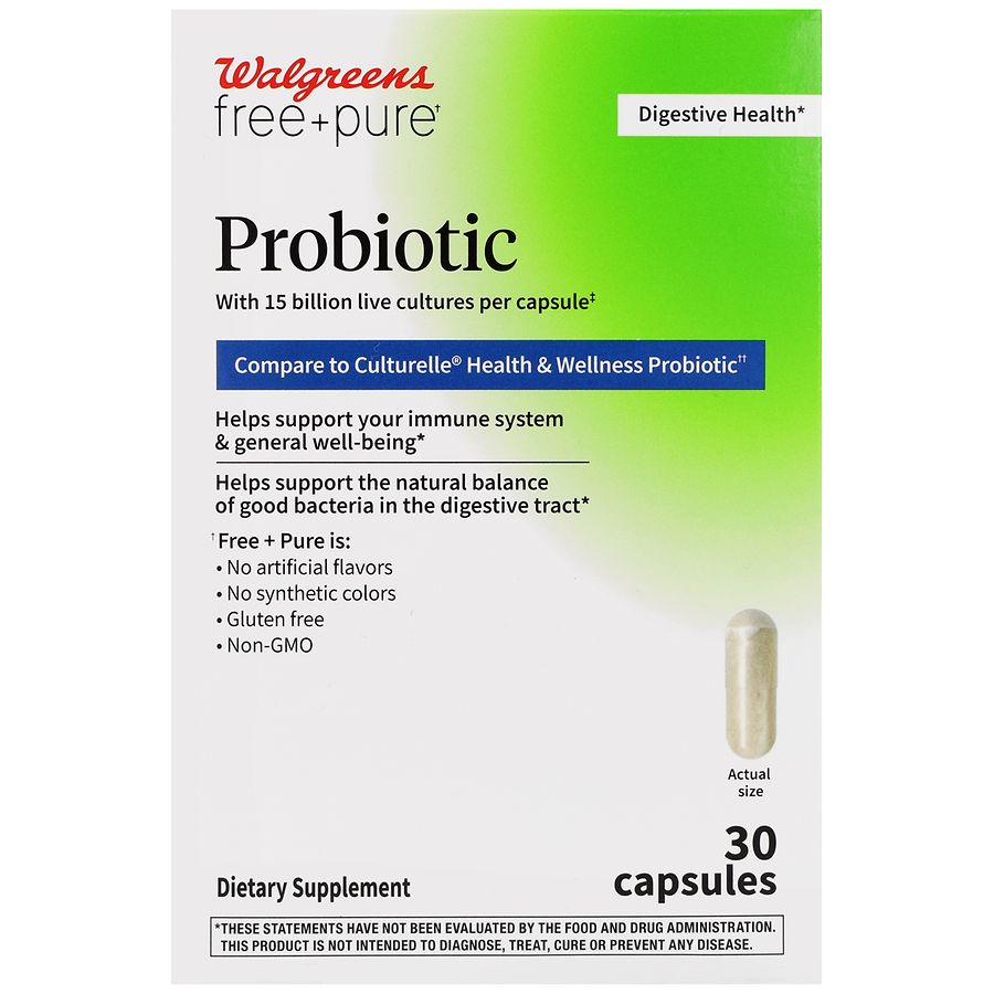 Walgreens Free & Pure Probiotic Capsules | Walgreens