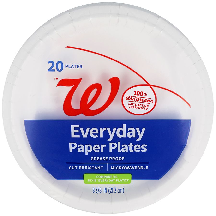 Walgreens Everyday Paper Plates 8 3/8 In
