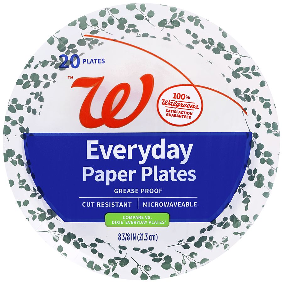 Walgreens Everyday Paper Plates 8 3/8 In