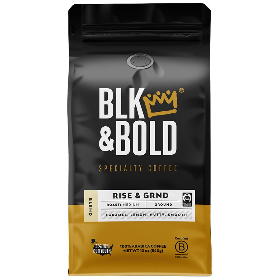 BLK & Bold Medium Roast Ground Coffee Rise & Grnd