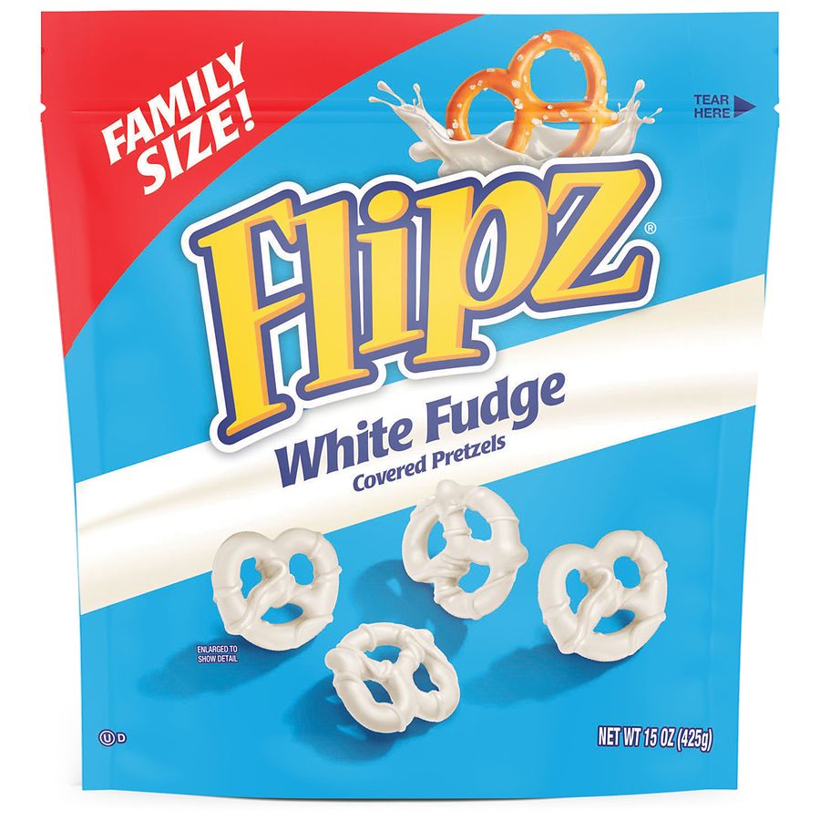 Flipz Candy Coated Pretzels White Fudge | Walgreens