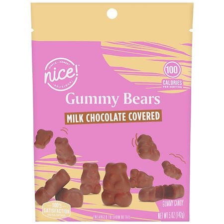 Nice! Milk Chocolate Covered Gummy Bears - 5.0 oz