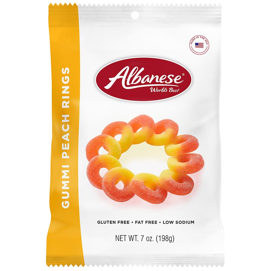 Albanese World's Best Gummi Peach Rings