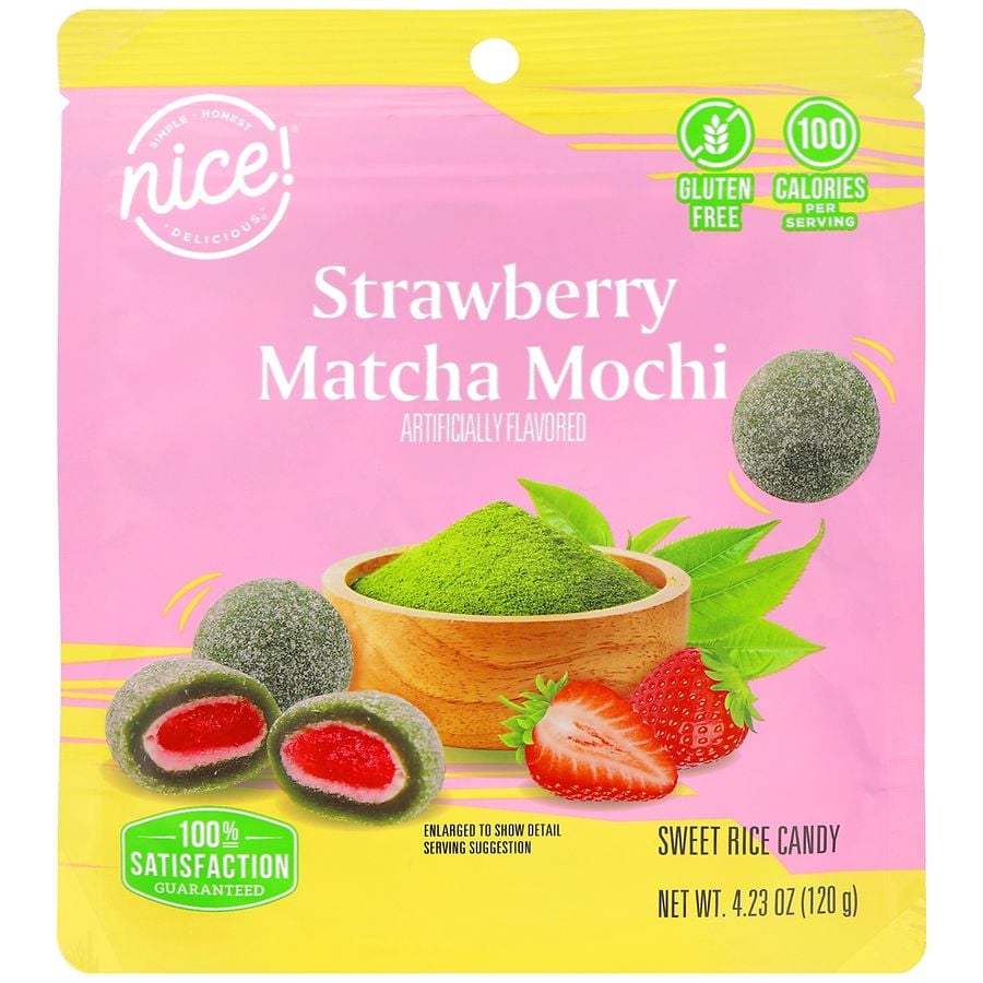 Nice! Mochi Sweet Rice Candy Strawberry Matcha | Walgreens