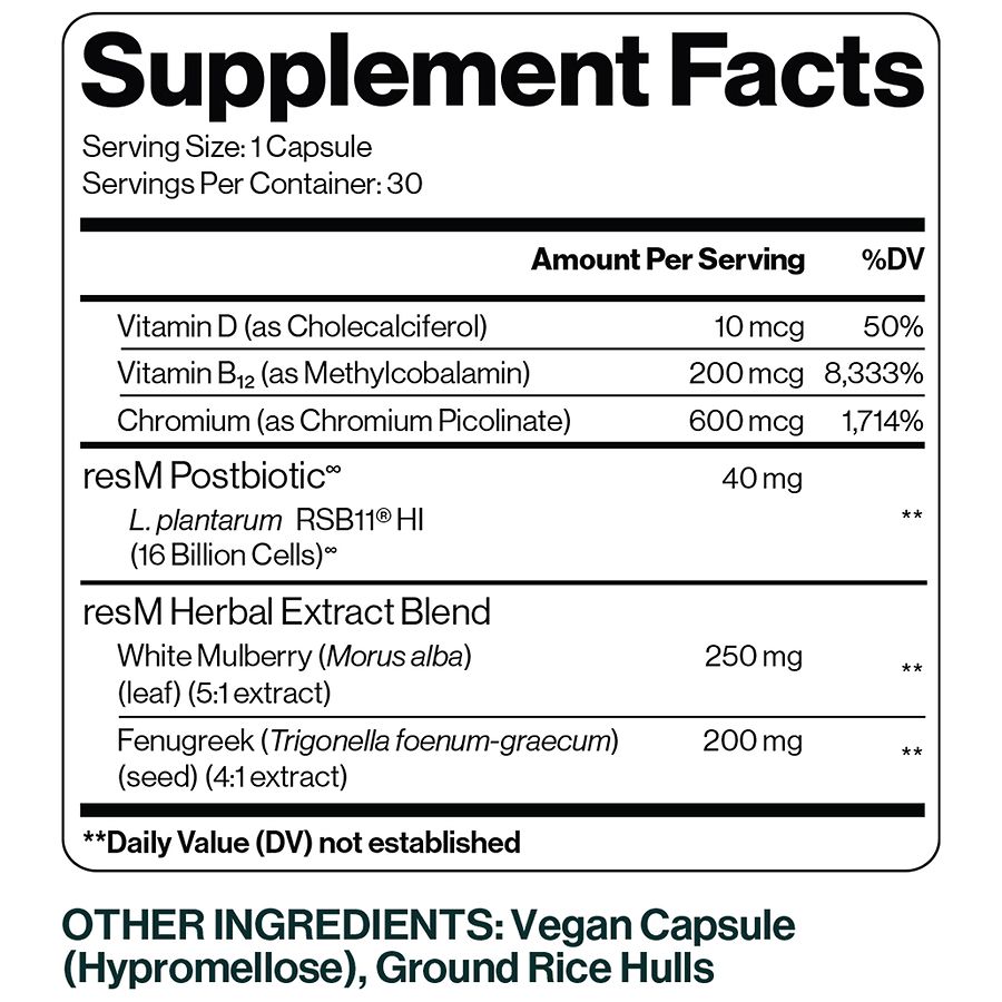 resbiotic glp 1 reviews reddit GLP-1 Support Postbiotic Dietary Supplement Capsules