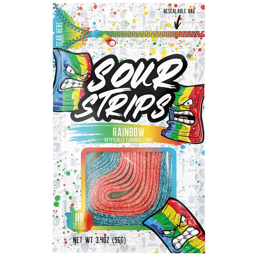Sour Strips Candy Rainbow