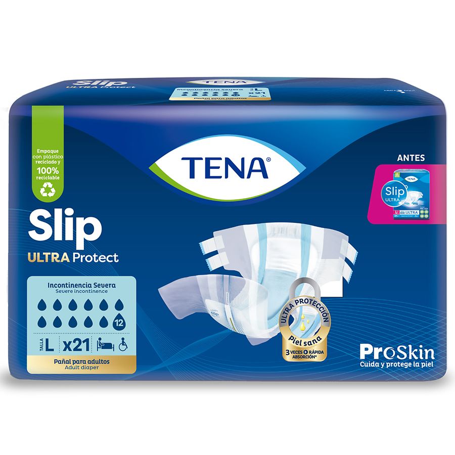 Tena Slip Ultra, Unisex, Incontinence Underwear with ProSkin Large