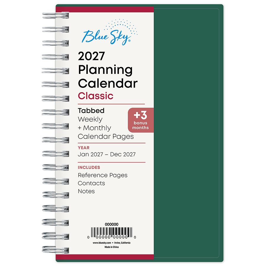 Blue Sky 2027 Planning Calendar Classic