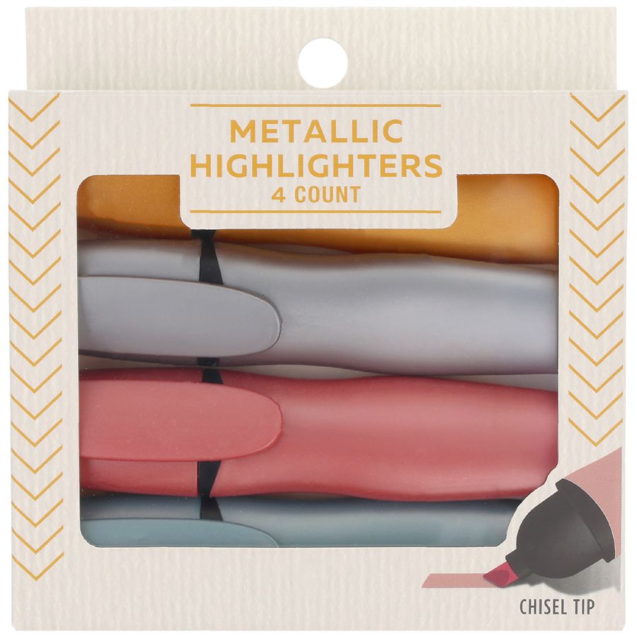 Modern Expressions Metallic Highlighters Assorted