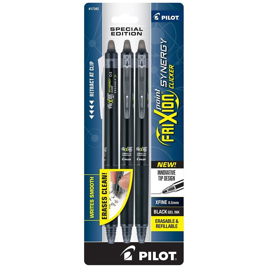 Pilot Erasable Extra Fine Tip Pack Black