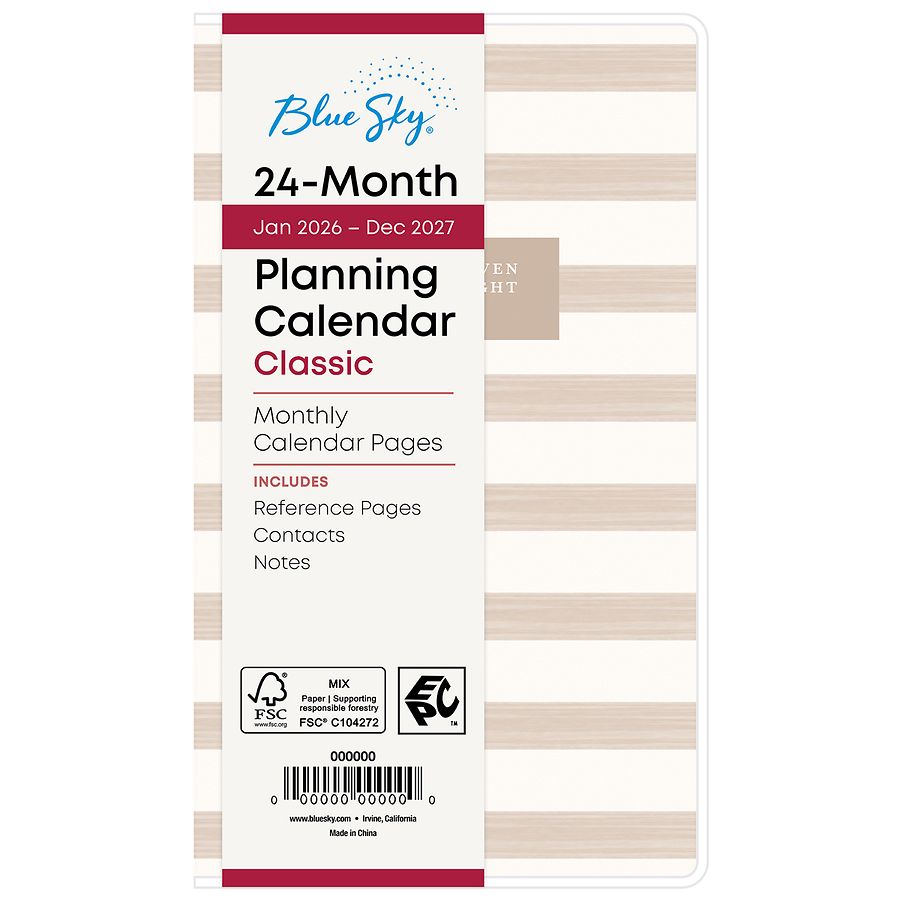 Blue Sky 24 Month Planning Calendar