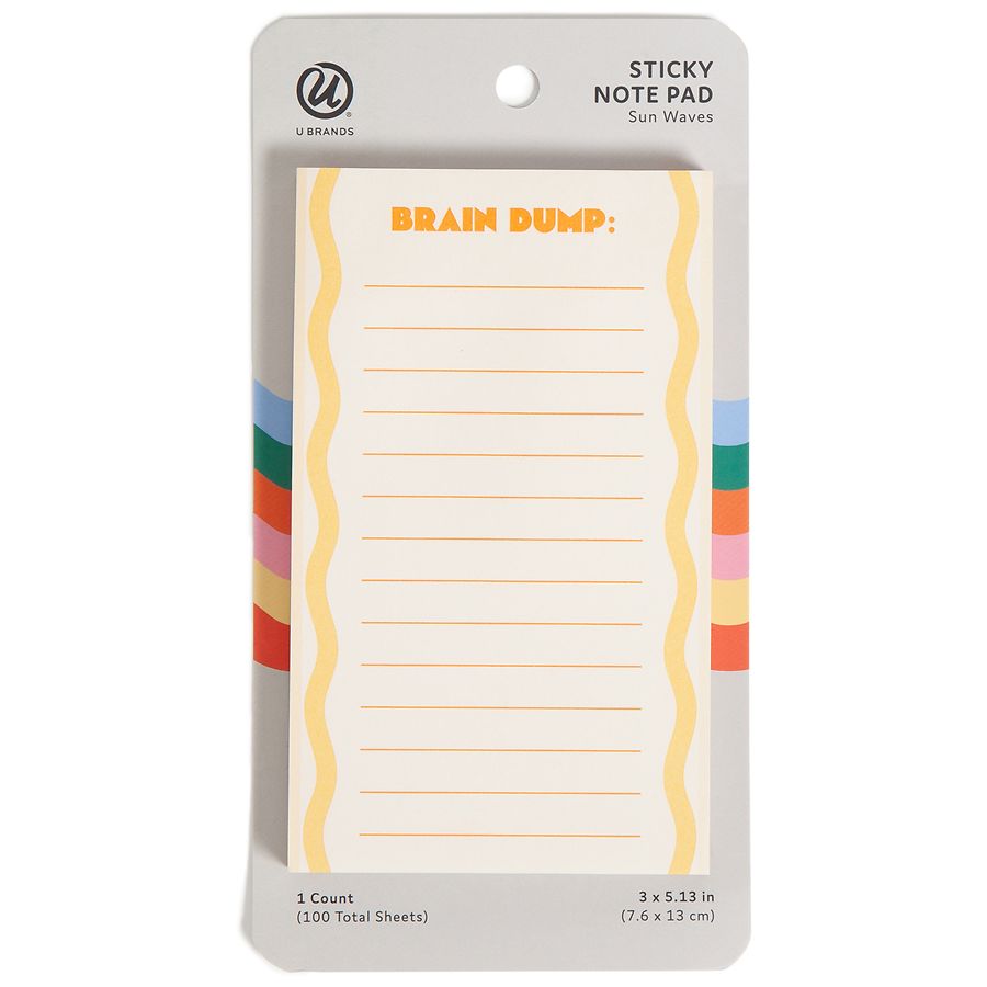 U Brands Wellness Sticky Note Pad