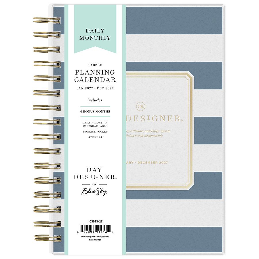 Blue Sky Tabbed Planning Calendar