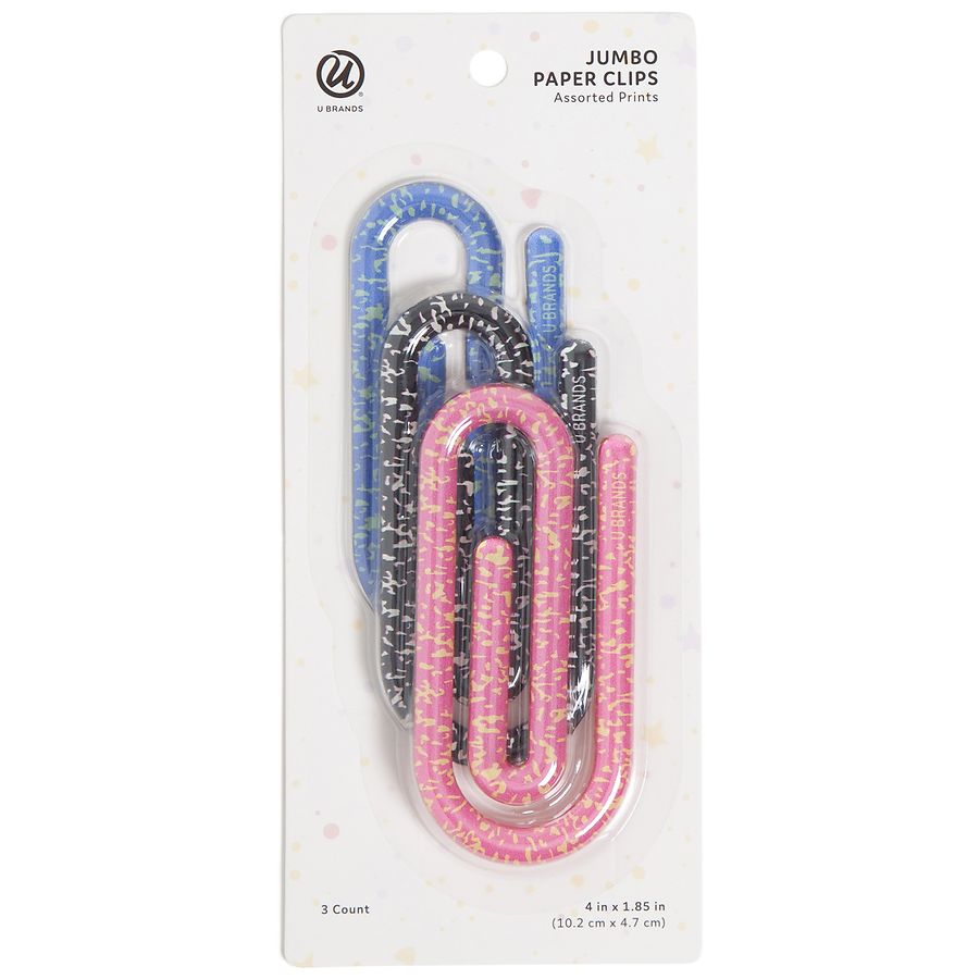 U Brands Jumbo Acrylic Paper Clips