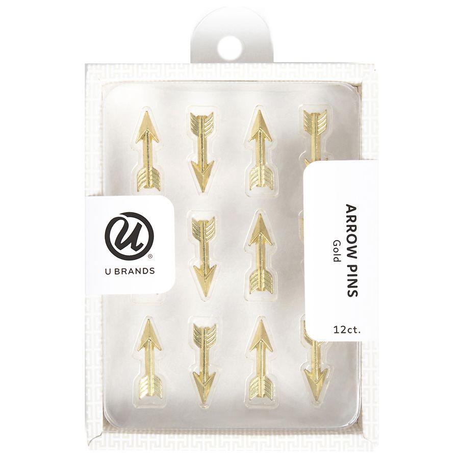 U Brands Gold Arrow Push Pins