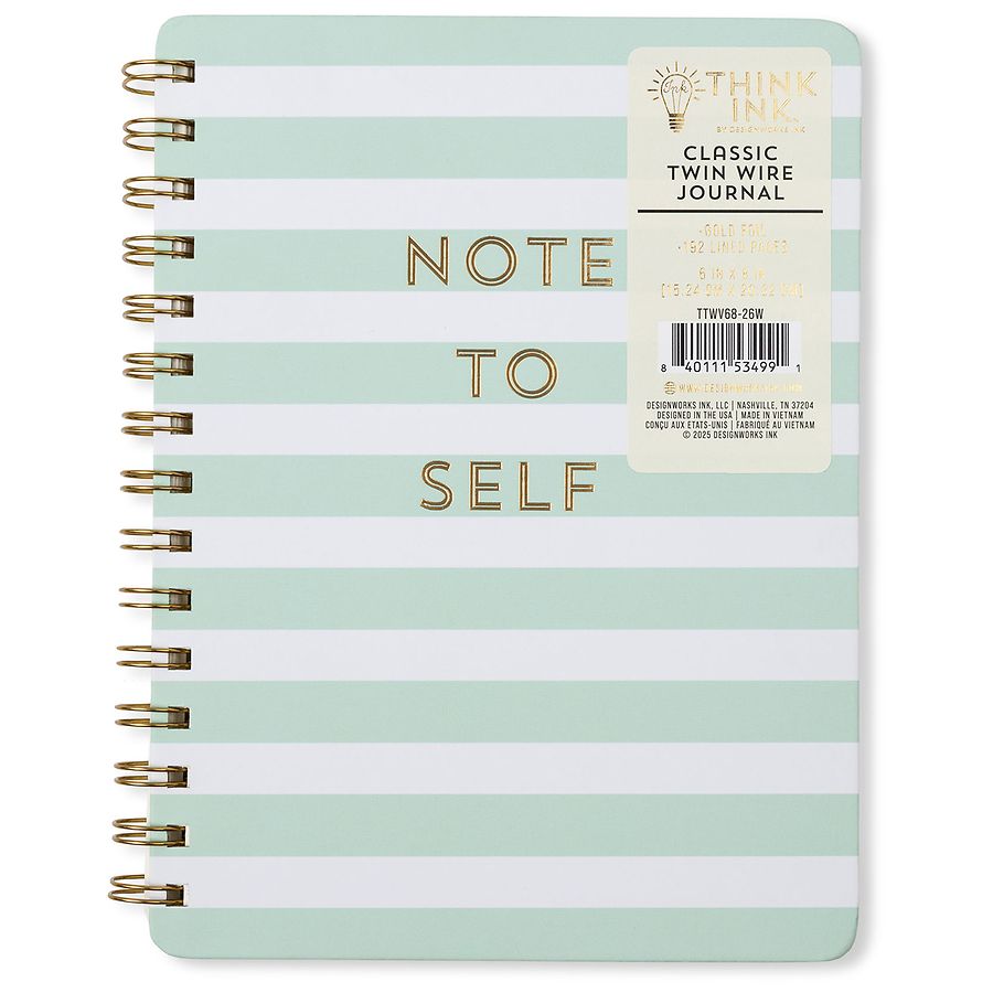 Think Ink Classic Twin Wire Journal, "Note To Self"