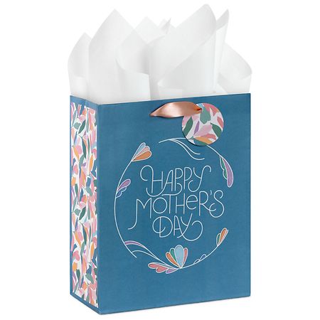 Hallmark Gift Bag With Tissue Paper (Happy Mother's Day Blue Floral)