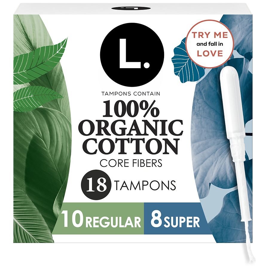 L. Organic Cotton Tampons Regular + Super