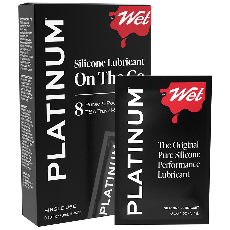 silicone based lubricant personal 2 pack) Wet Platinum Silicone-Based Unflavored Personal Lubricant, Ultra  Long-Lasting Premium Lube for Men and Women, 3.1 fl oz main image 0