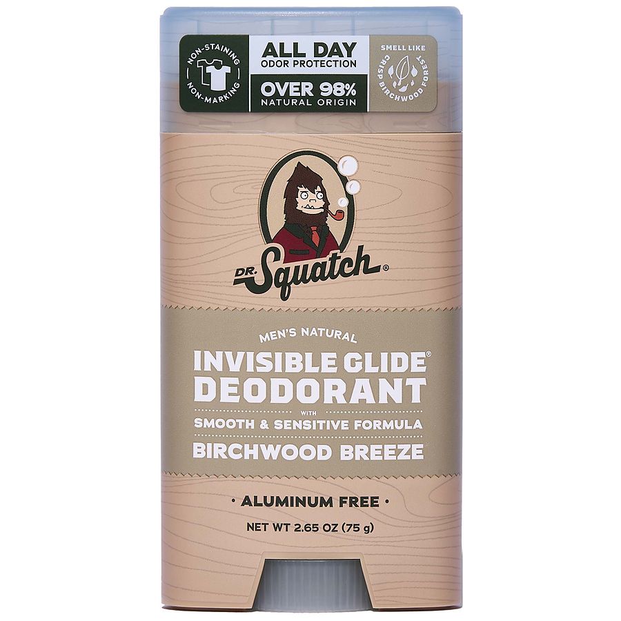 Dr. Squatch Invisible Glide Deodorant Birchwood Breeze