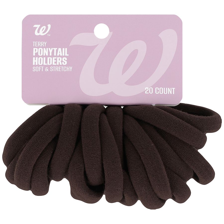 Walgreens Terry Ponytail Holders Brown