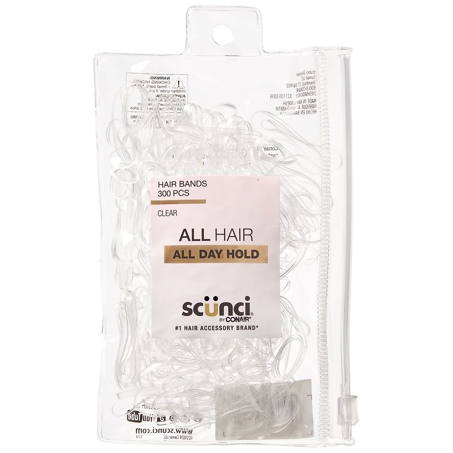 Scunci Mixed Polybands Clear